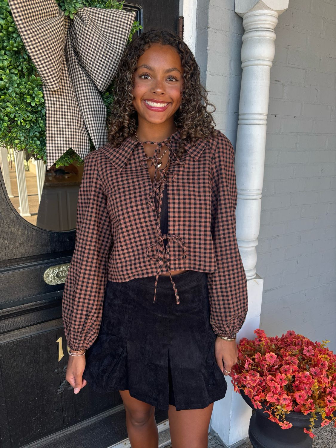 AD5659 Black Corduroy Skirt