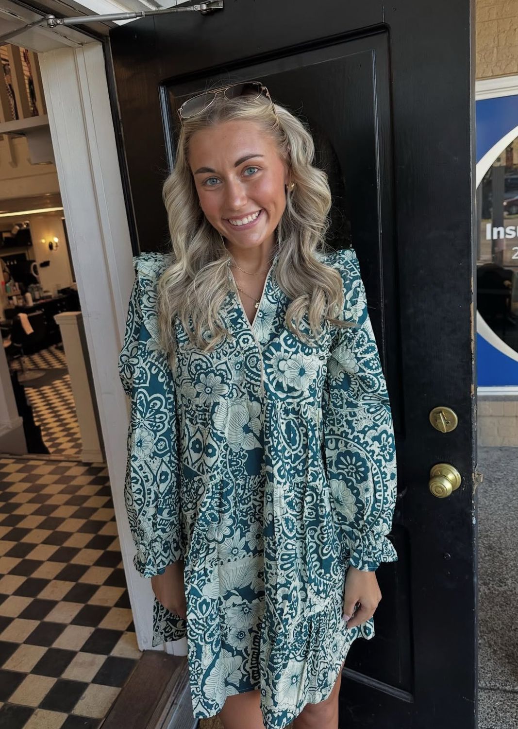 AD6757 Peacock Mix Dress