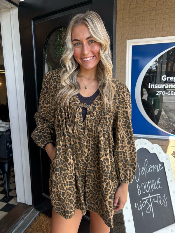 AD5671 Pleated Long Sleeve Romper 