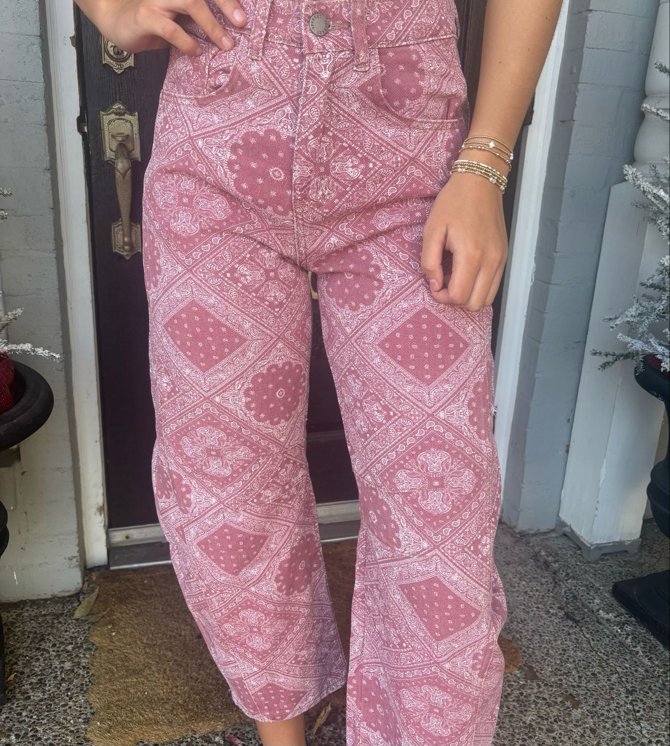 AD5683 Paisley Printed Denim