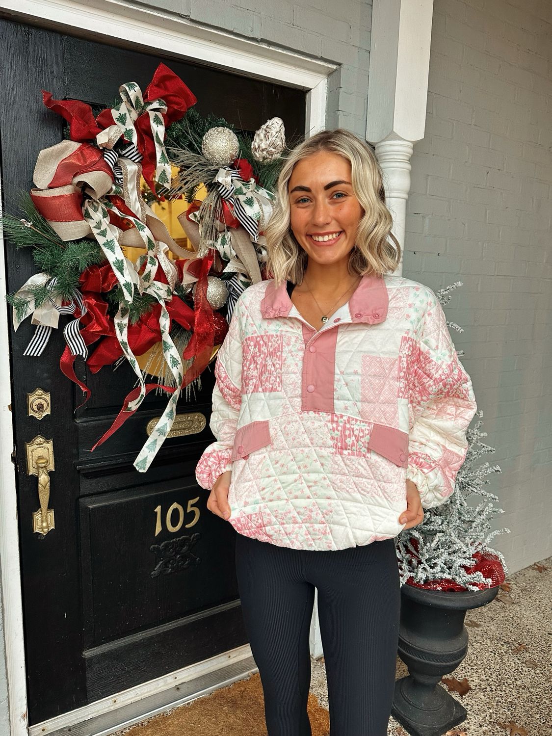 AD5668 Textured Printed Quarter Zip PREORDER