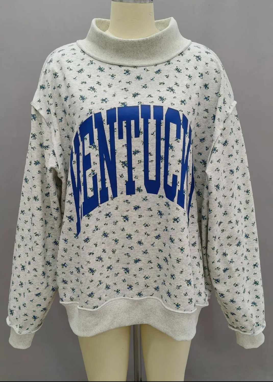 AD5708 Grey Floral KY Sweatshirt Preorder*