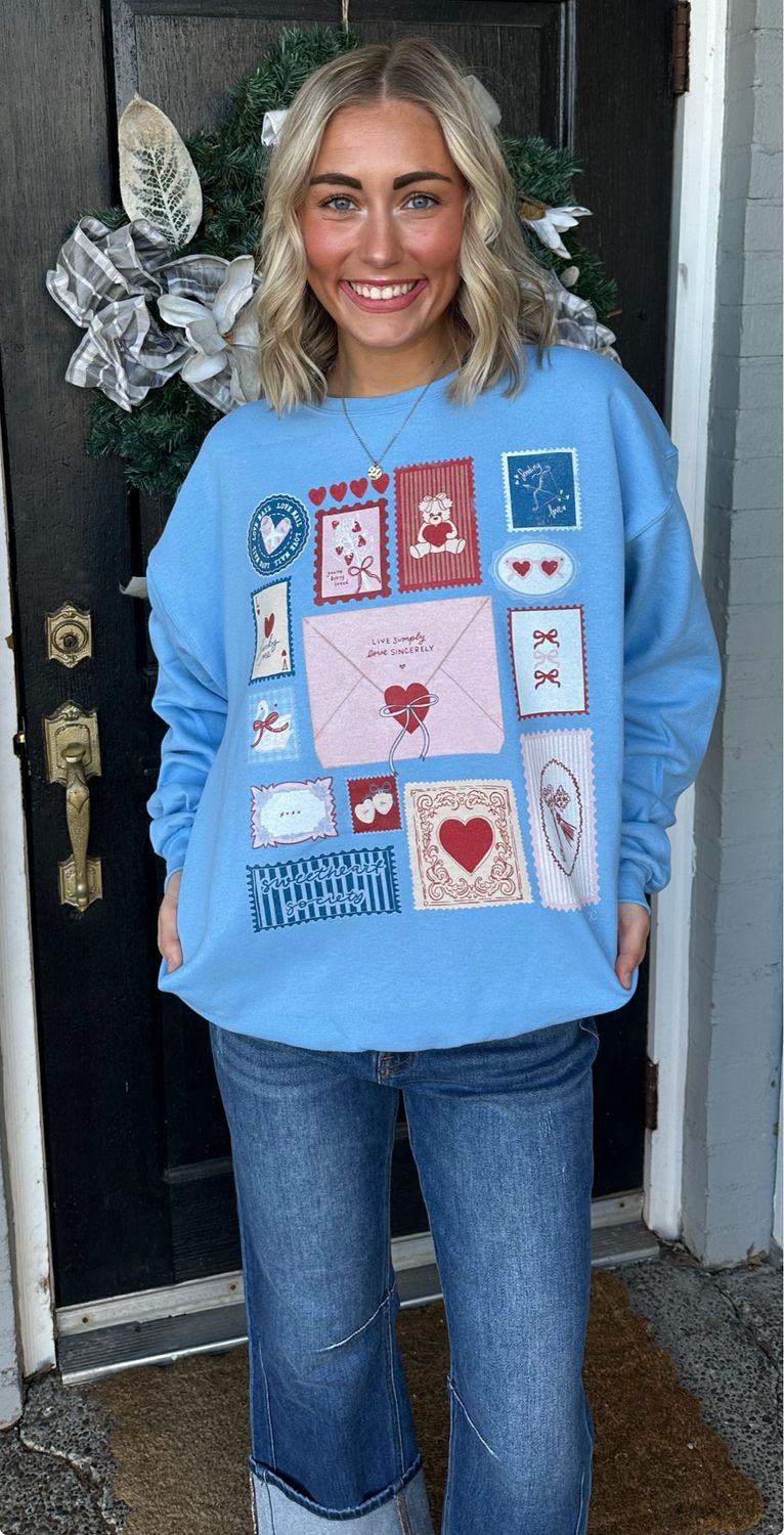 AD5740 Valentines Stamp Sweatshirt 