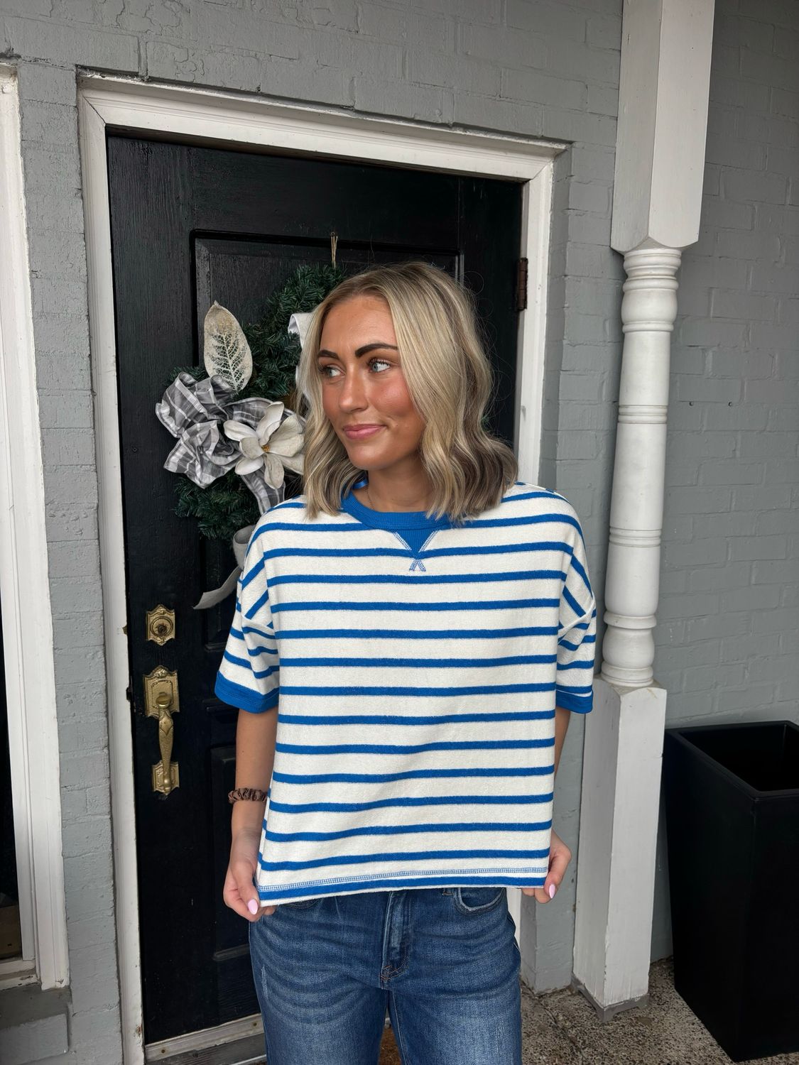 AD5762 Oversized Stripe Top