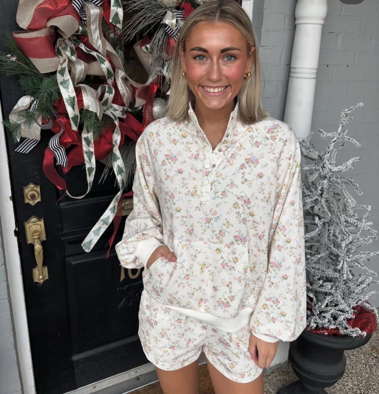 AD5772 Floral Lounge Shorts