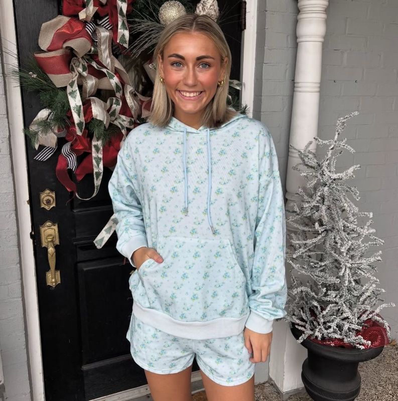 AD5773 Blue Floral Short