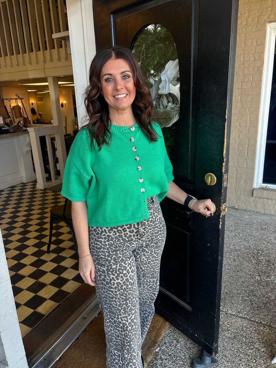 AD5787 Green Sweater Knit