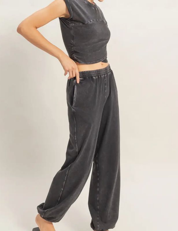 AD5792 Wrap Front Top &amp; Jogger Set *PREORDER