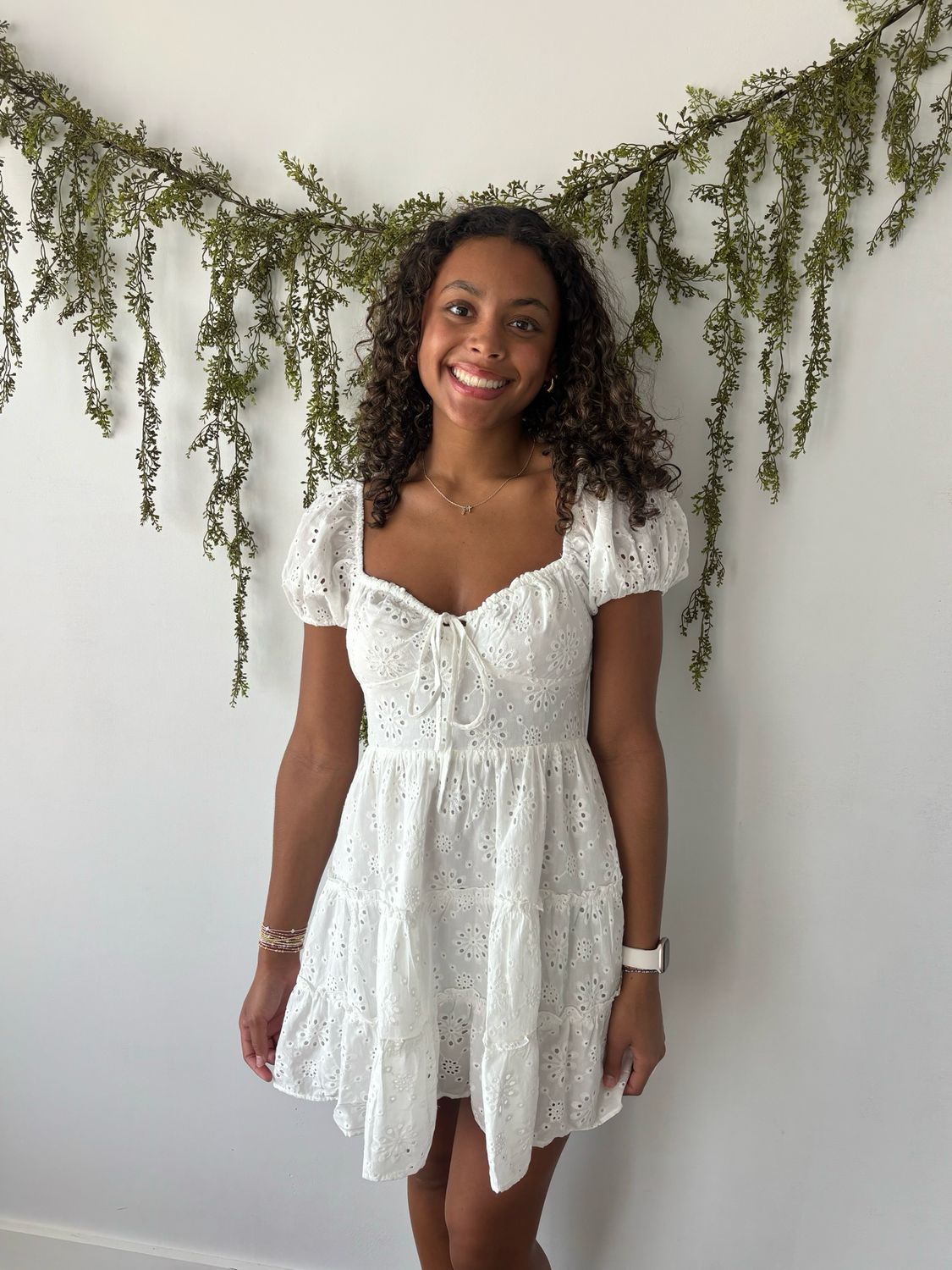 AD5800 Eyelet Mini Dress