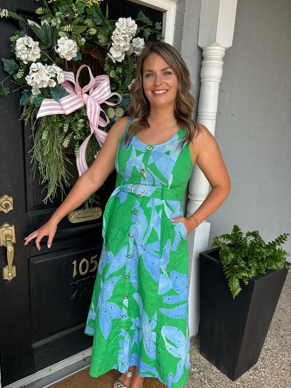AD5831 Botanical Sleeveless Midi