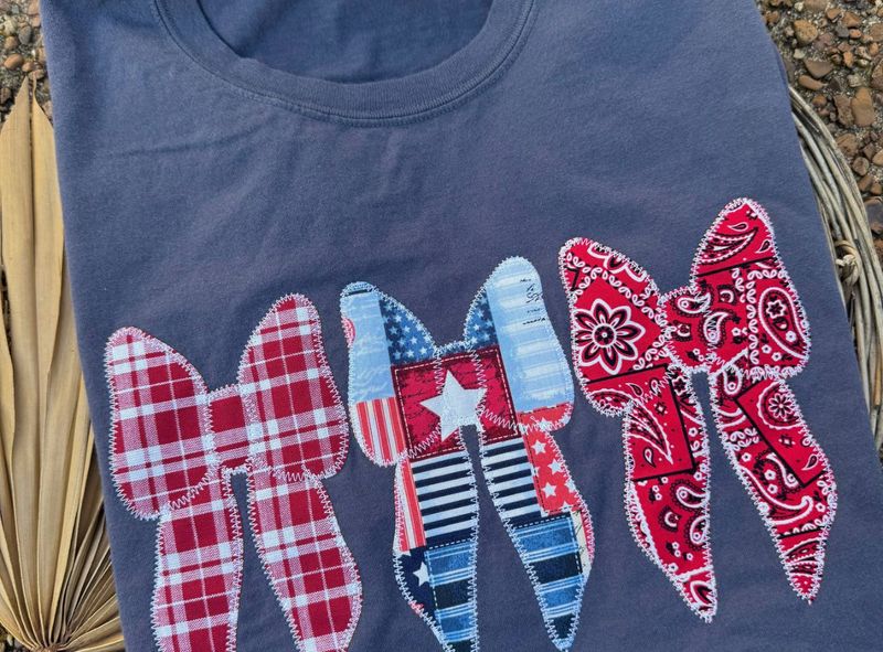 AD5834 Patriotic Bow Tee *PREORDER
