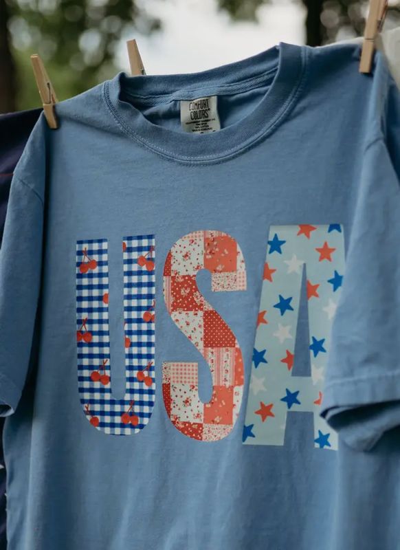 AD5836 USA patchwork Tee * PREORDER
