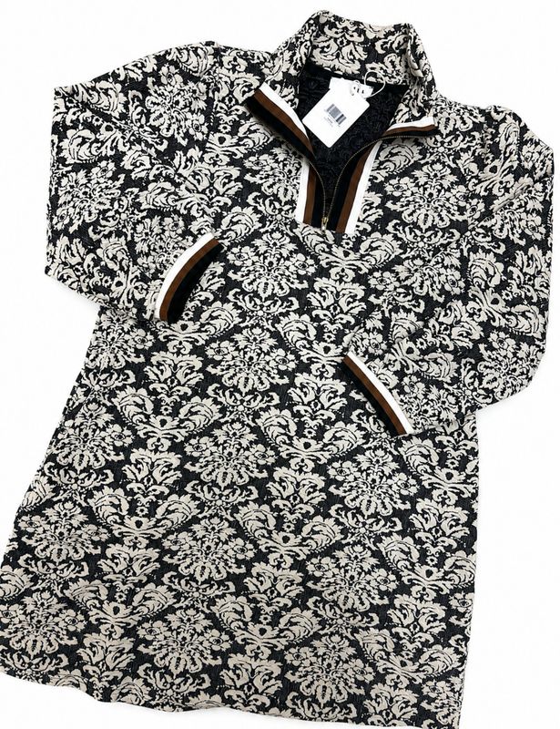 AD6871 Black Print Dress