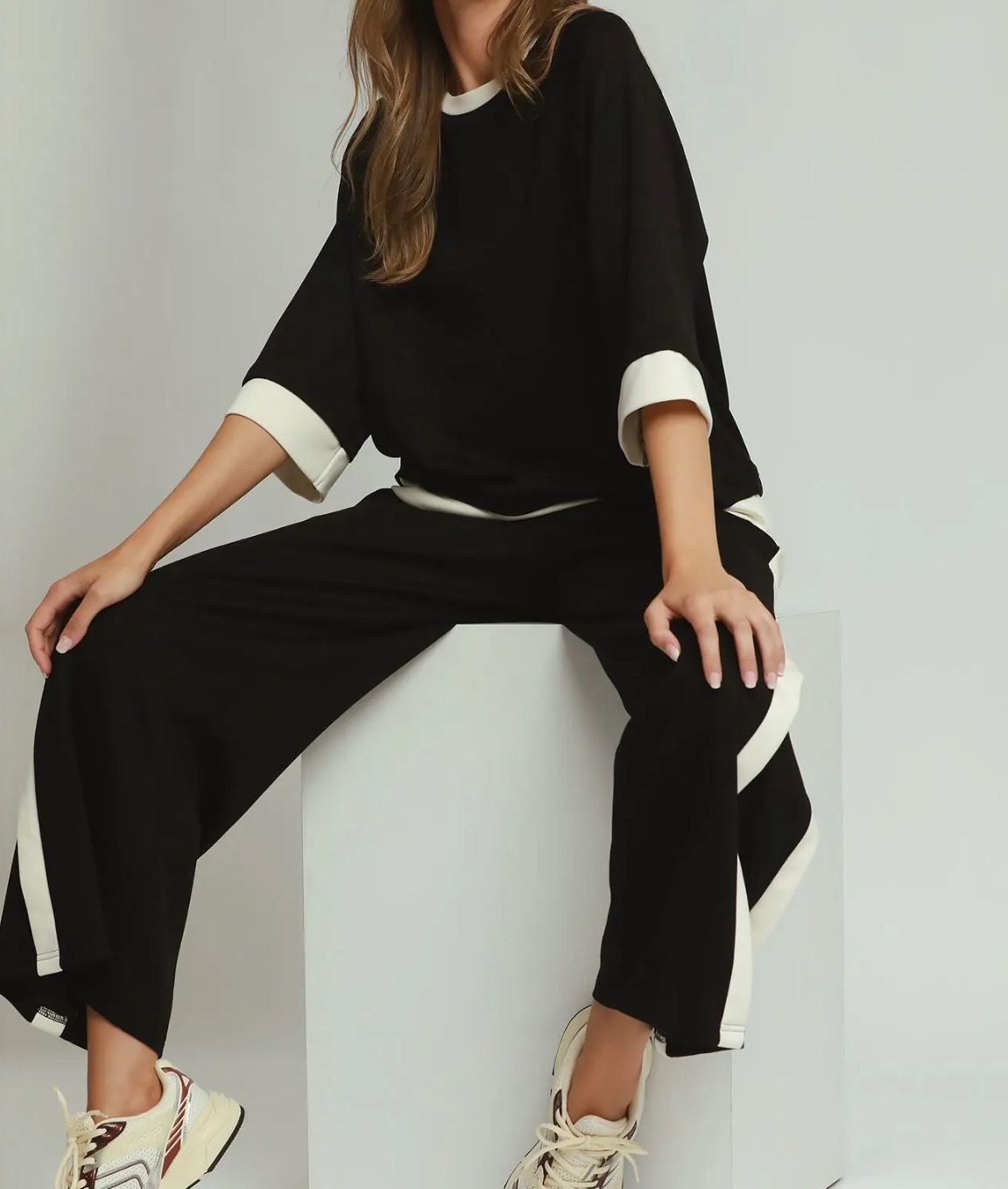 AD5881 Colorblock Pant Sets