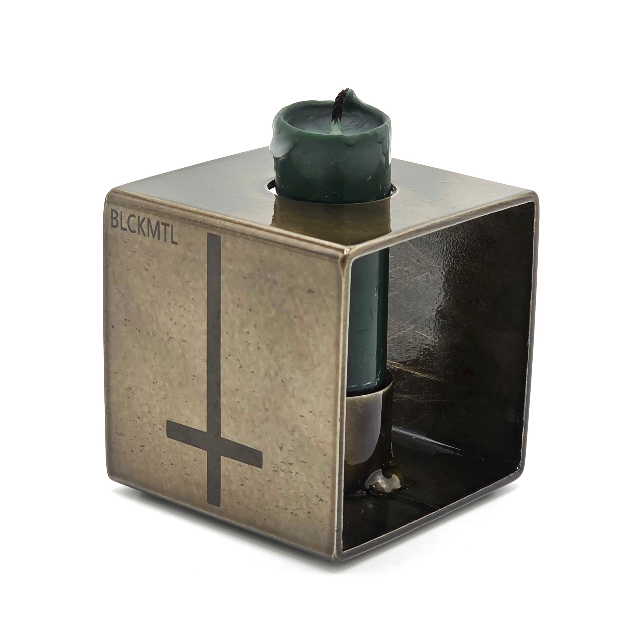 Black Metal kaarsenstandaard - Zwart transparant