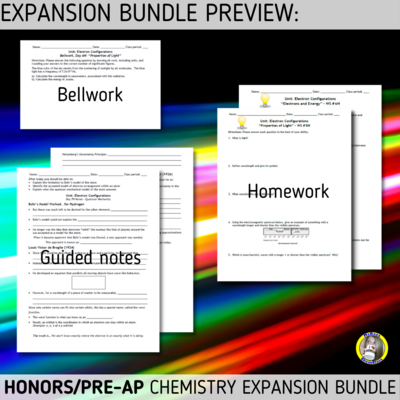 Electron Configurations: Honors Expansion Bundle