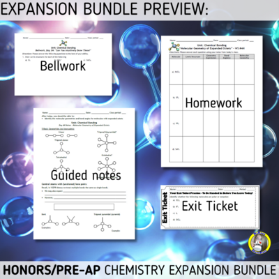 Chemical Bonding: Honors Expansion Bundle