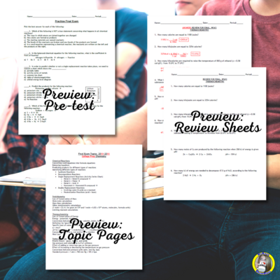 CP Chemistry Final Exam BUNDLE