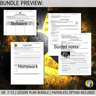 Lesson Plan Bundle: Nuclear Chemistry
