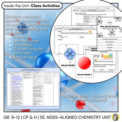 ATOMIC STRUCTURE: 5E MODEL CHEMISTRY UNIT