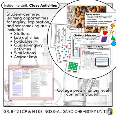 TOOLS OF CHEMISTRY: 5E MODEL CHEMISTRY UNIT