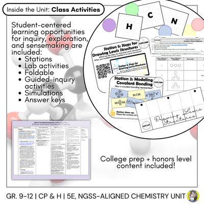 COVALENT COMPOUNDS: 5E MODEL CHEMISTRY UNIT