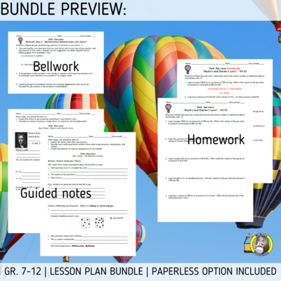 Lesson Plan Bundle: Gas Laws