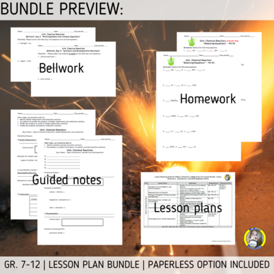 Lesson Plan Bundle: Chemical Reactions