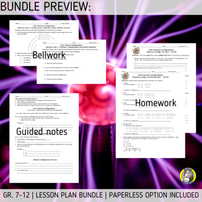 Lesson Plan Bundle: Electron Configurations