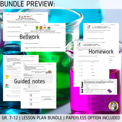Lesson Plan Bundle: Introduction to Chemistry