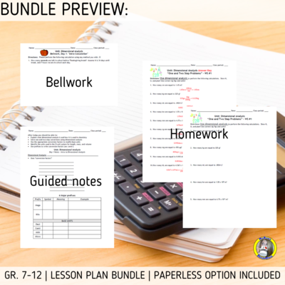 Lesson Plan Bundle: Dimensional Analysis