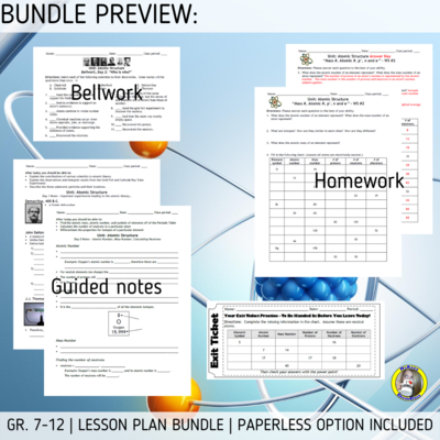 Lesson Plan Bundle: Atomic Structure