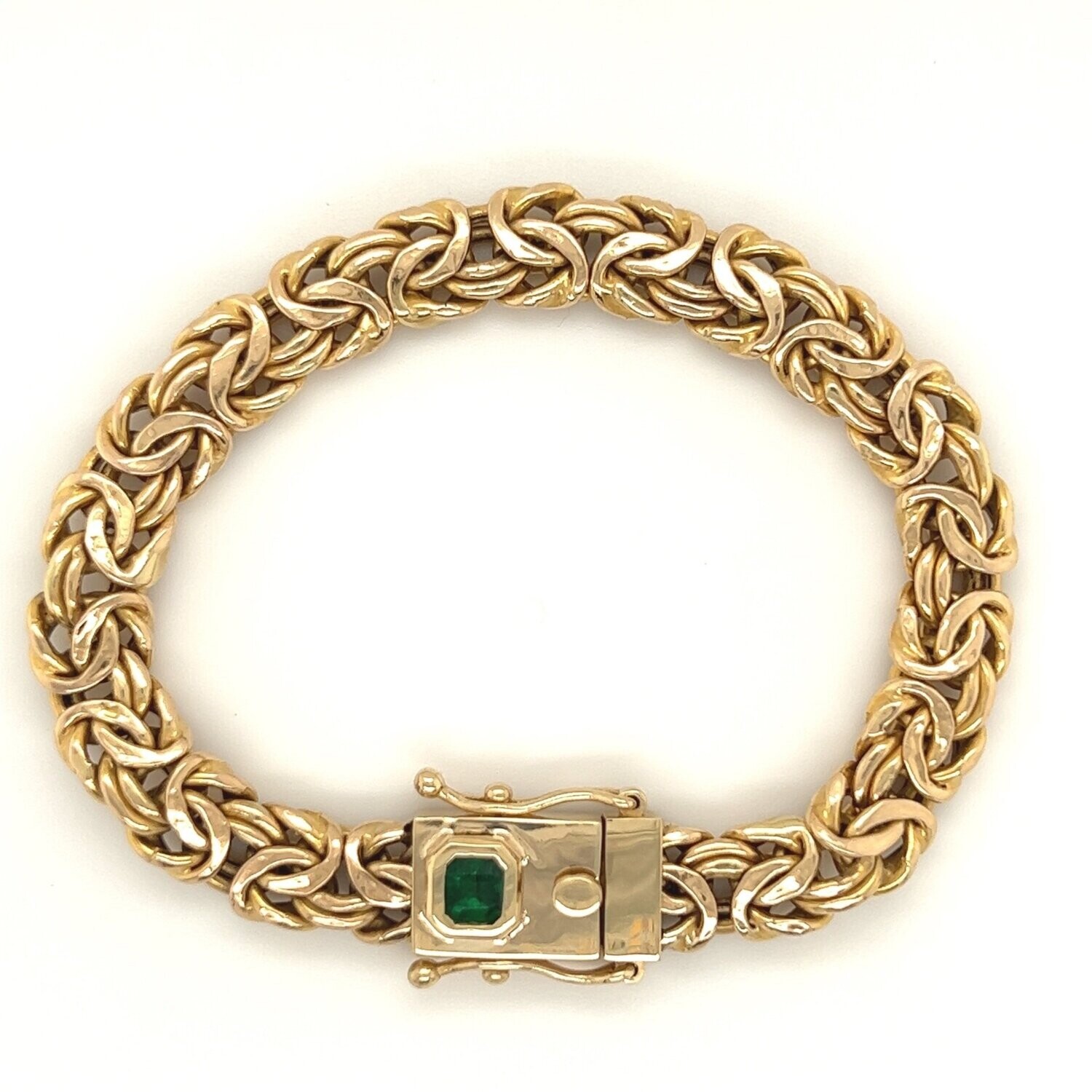 14k Yellow Gold Emerald Bracelet 6 ½