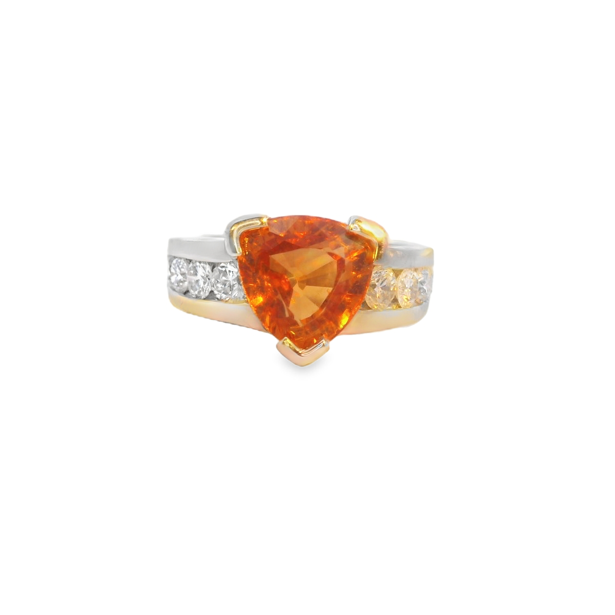 4 ct Spessartite Garnet 1ct Diamond 8.56g 14KW