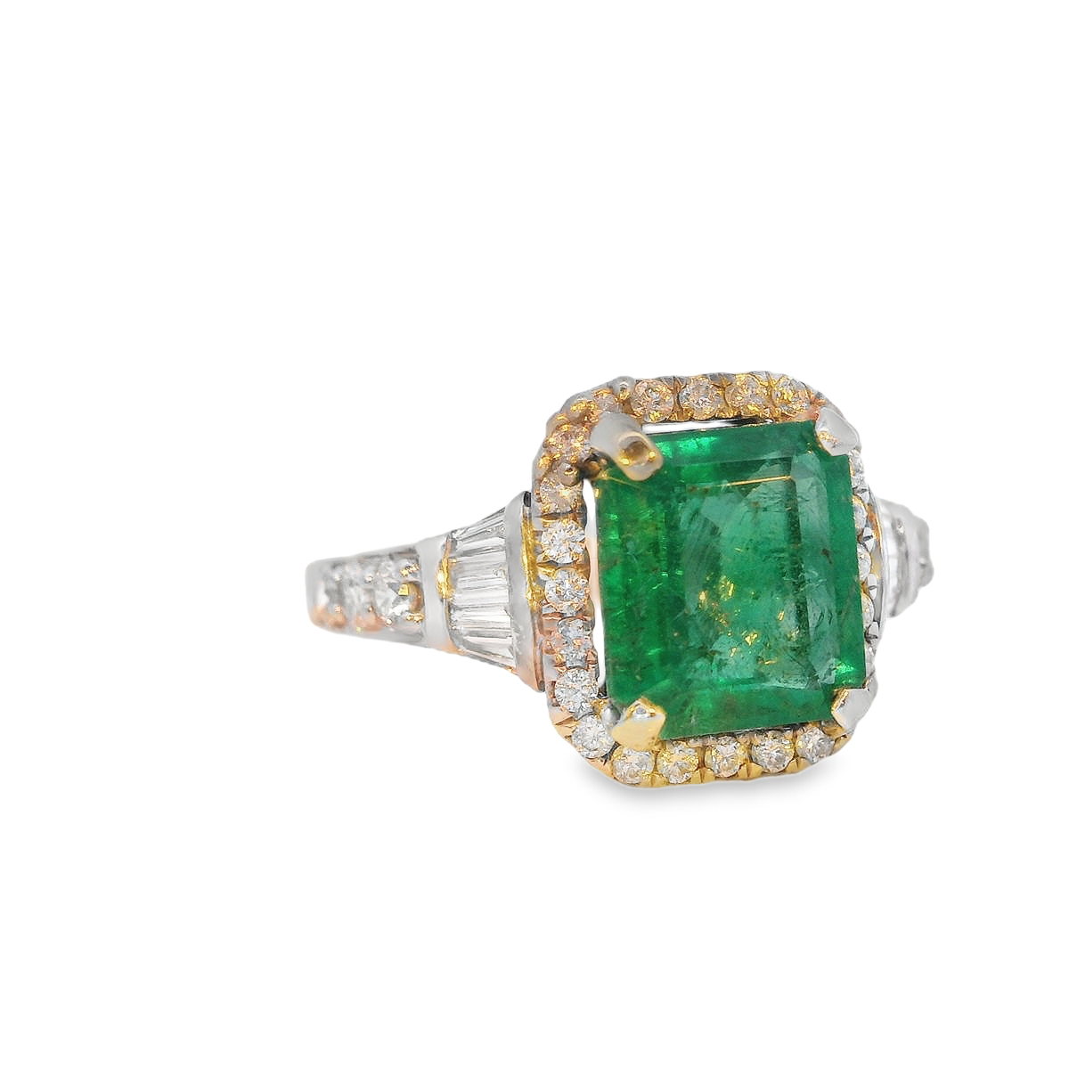 Panjshir Emerald and Diamond Ring