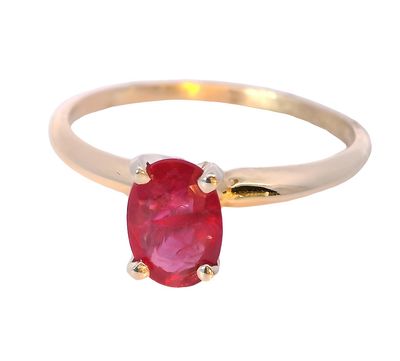 1ct 1.82gm Burmese Ruby 14kt