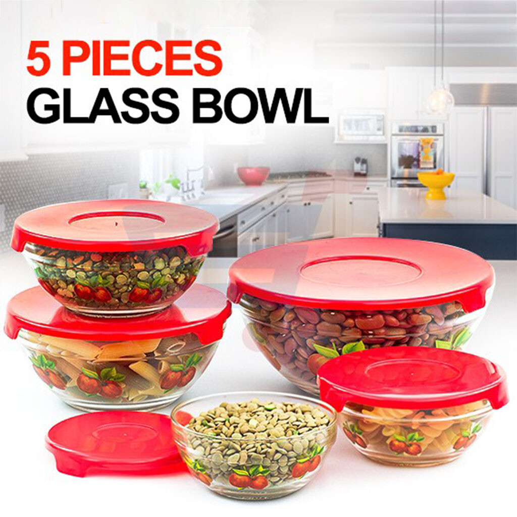 Cooking bowl Glass Multi Functional  5 Piece Set