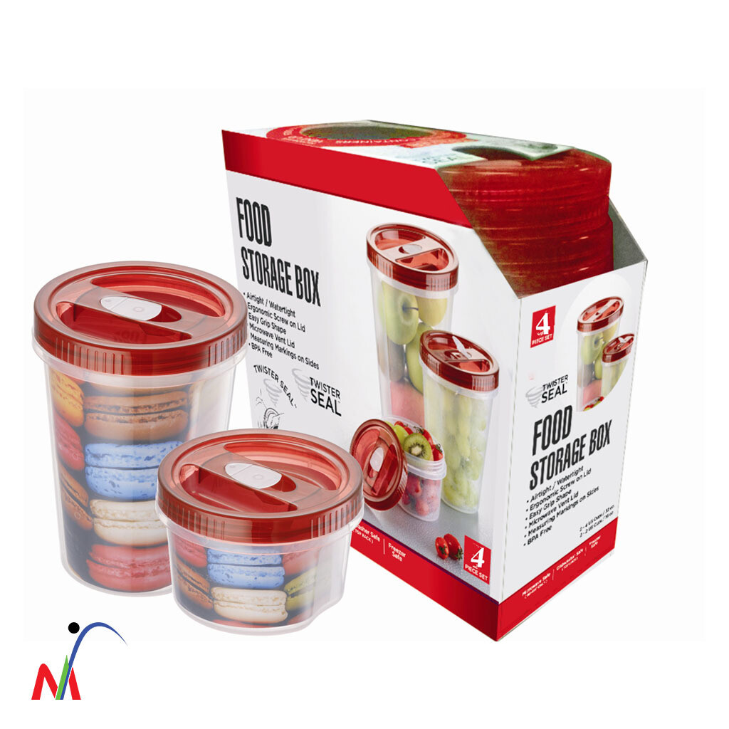 Food Storage Containers Four piece Set Microwave compatible Airtight / Watertight