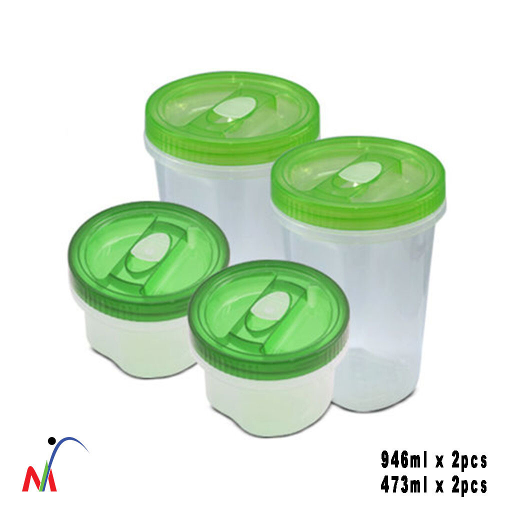 Food Storage Containers Four piece Set Microwave compatible Airtight / Watertight