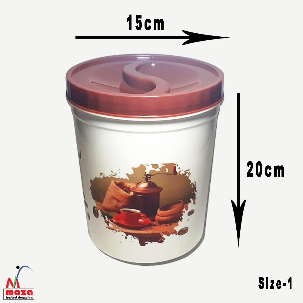 Plastic Storage Container Round Shape  Big to Small  5 pieces Set