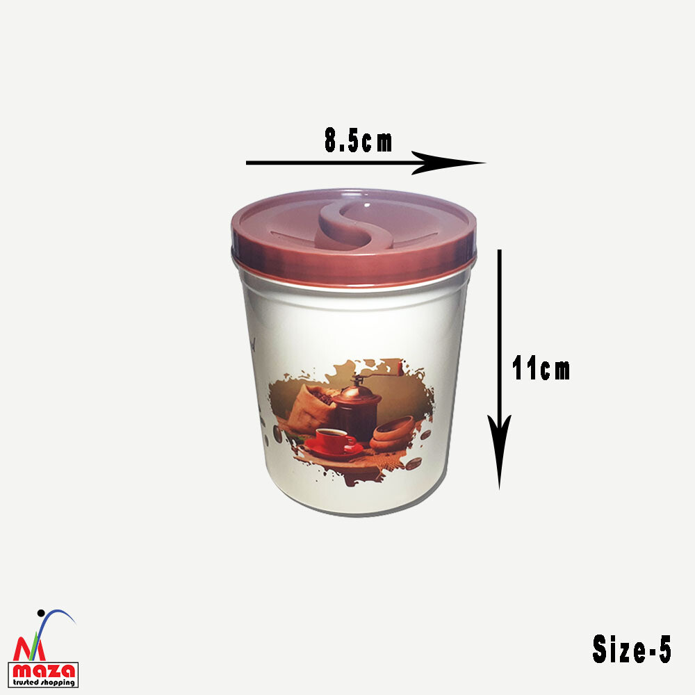 Plastic Storage Container Round Shape  Big to Small  5 pieces Set