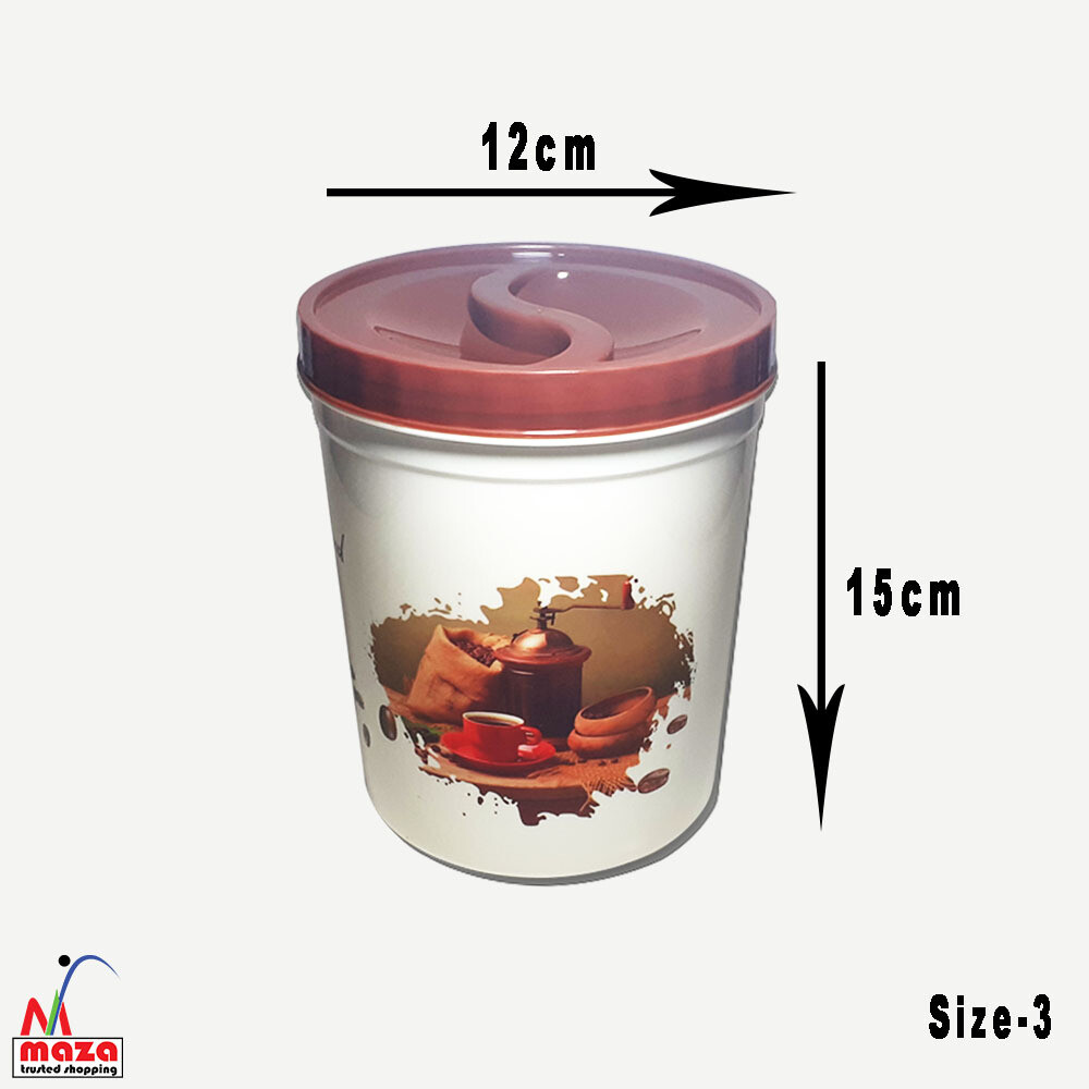 Plastic Storage Container Round Shape  Big to Small  5 pieces Set
