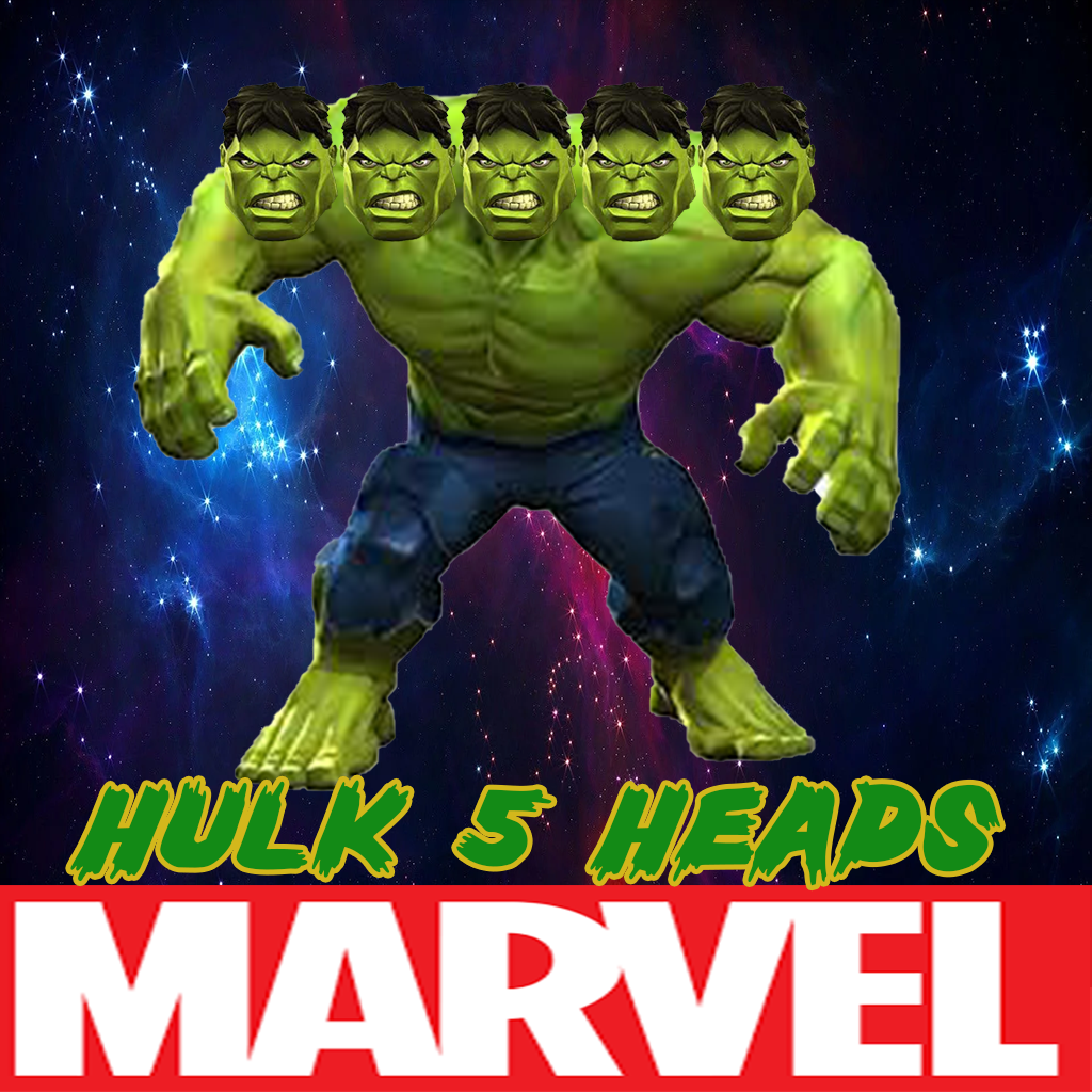 5 HEADS HULK NORMAL FACE AND ANGRY FACE COMBO COC MOD ADDON PED GTA 5
