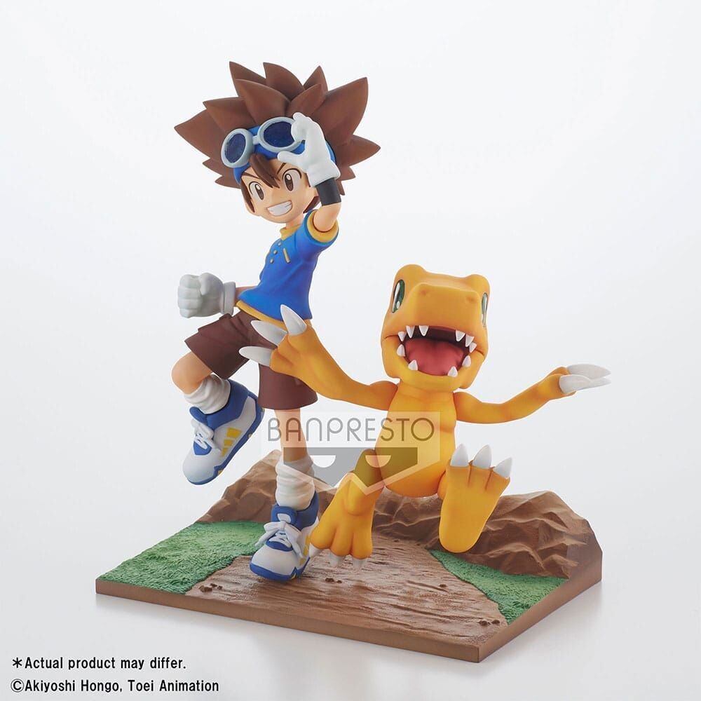 *Vorbesteller*
Digimon Adventure Adventure Archives DXF PVC Statue Taichi & Agumon 15 cm