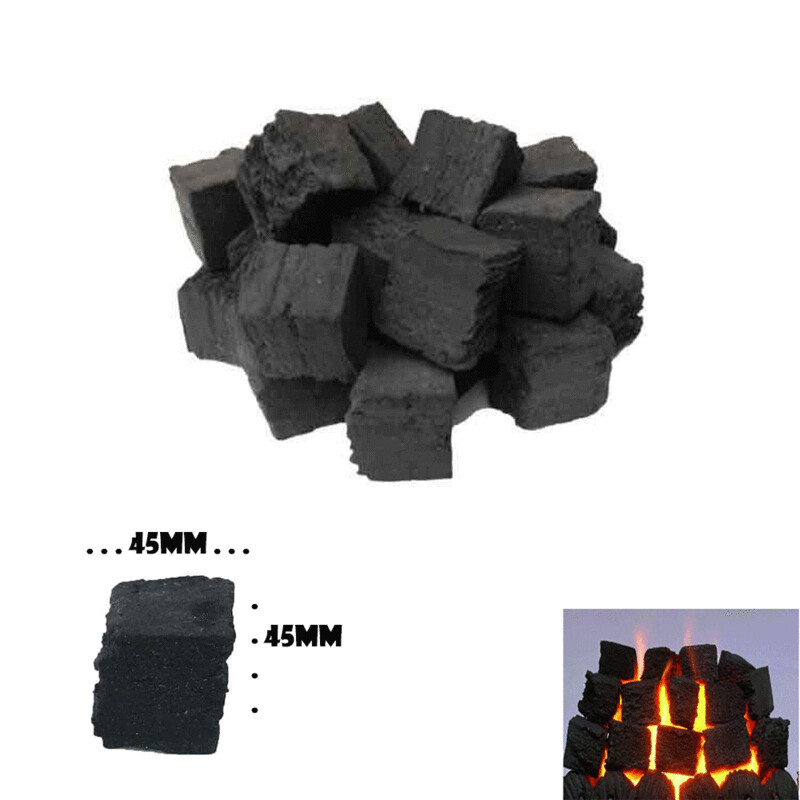 10 Medium Square Gas Fire Coals. Ceramic Replacements For Gas Fires, Fire Pits (4.5cm)
