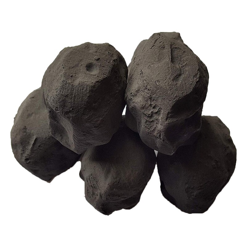 20 Large Cast Coals for Gas Fires/Living Flame Fire Black. Latest 2020 Design