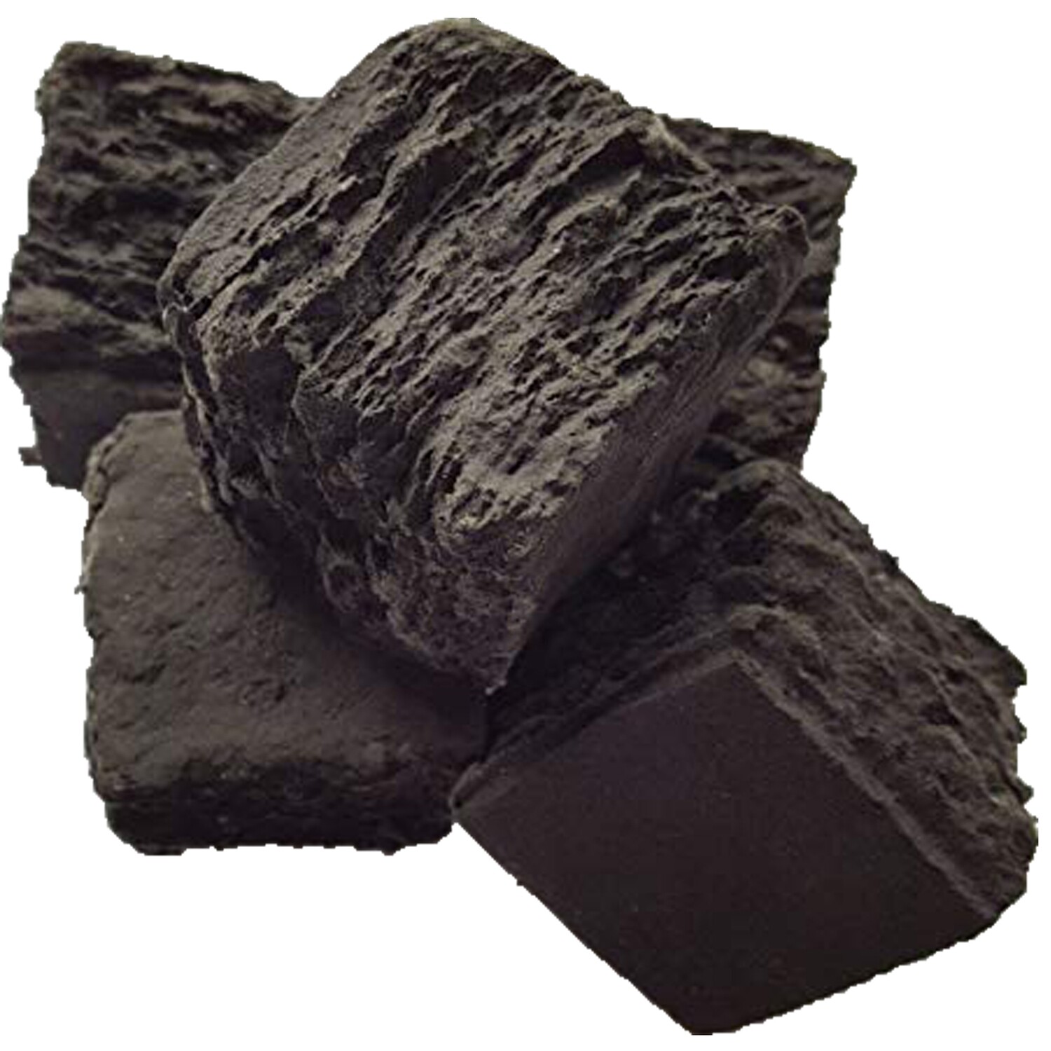 20 Extra Large Square Gas Fire Coals. Ceramic Replacements For Gas Fires, Fire Pits (6cm)