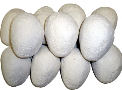 20 White Gas Fire Pebbles. High Quality Ceramic. For Gas Fires, Fire Pits, Ethanol Burners