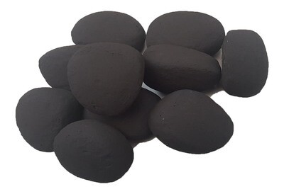 30 Black Gas Fire Pebbles. High Quality Ceramic. For Gas Fires, Fire Pits, Ethanol Burners