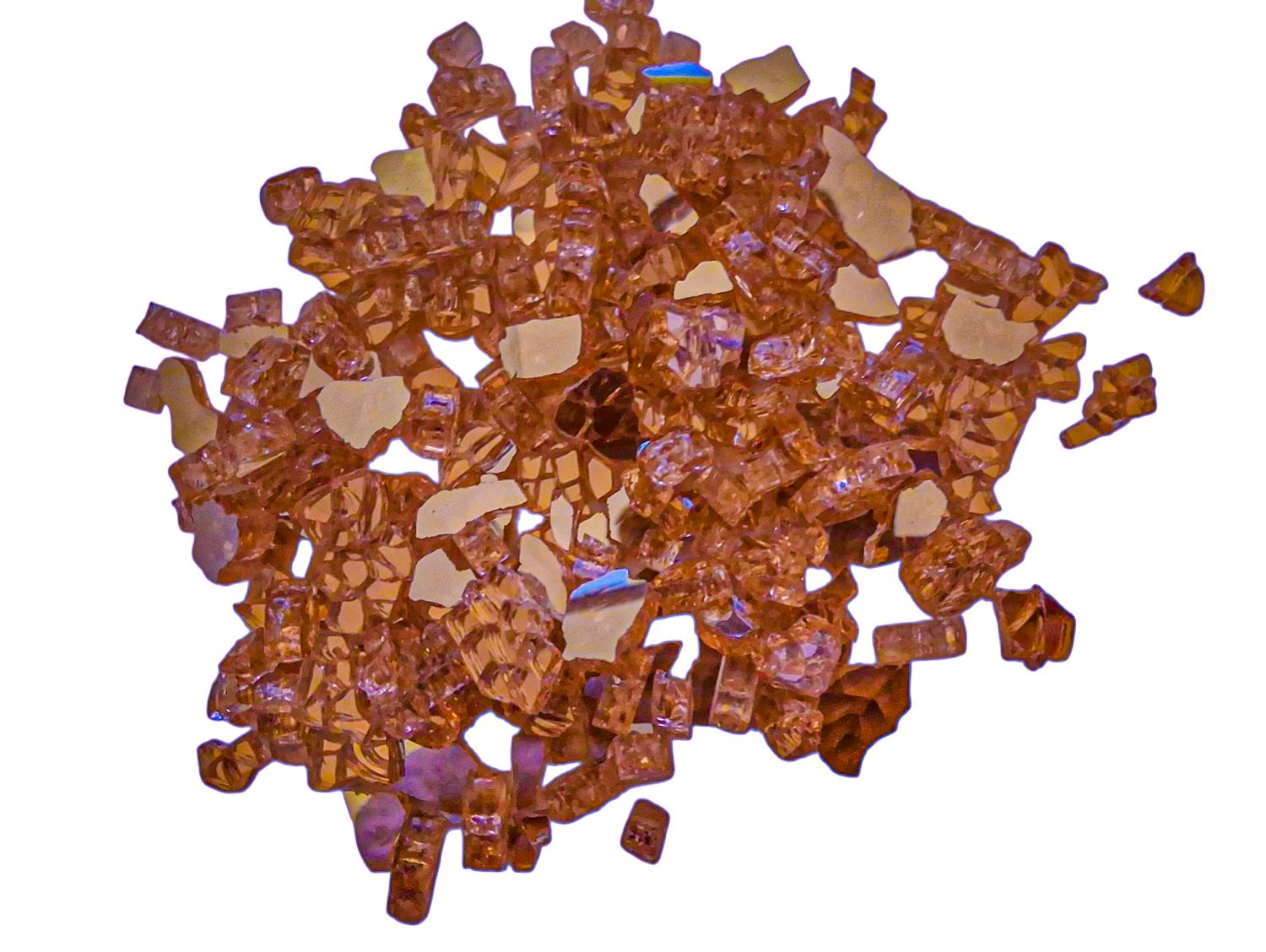 Pink Reflective Fire Glass 1kg (2.2lb) - Pits Gas Fires Burners Firebrand Direct